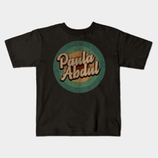 Circle Retro Vintage Paula Abdul Kids T-Shirt